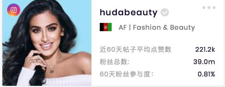 Huda Beauty Ins 数据