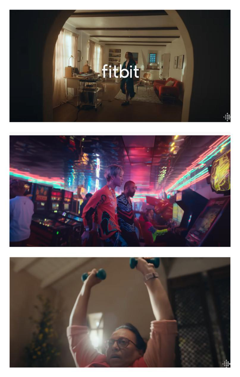 Fitbit 运动手环的广告选用了各个年龄段的广告模特