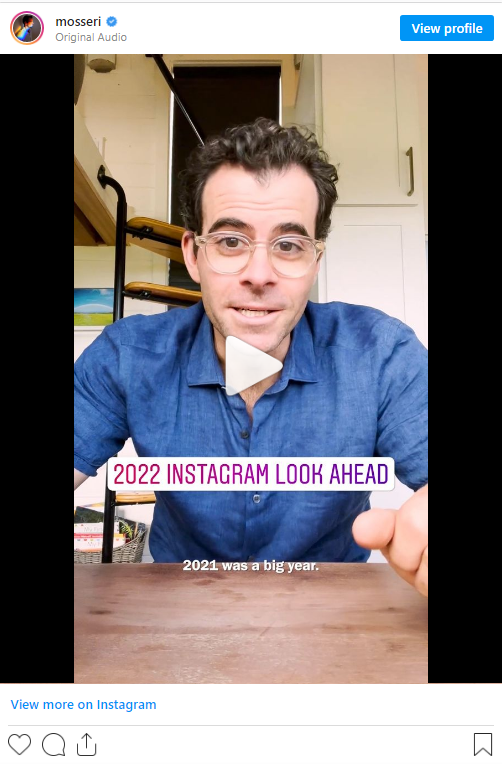 Adam Mosseri宣布Instagram将专注于短视频功能