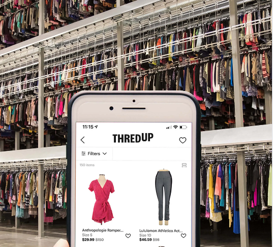 二手衣物交易平台thredUP去年的收入达到了2.5亿美元