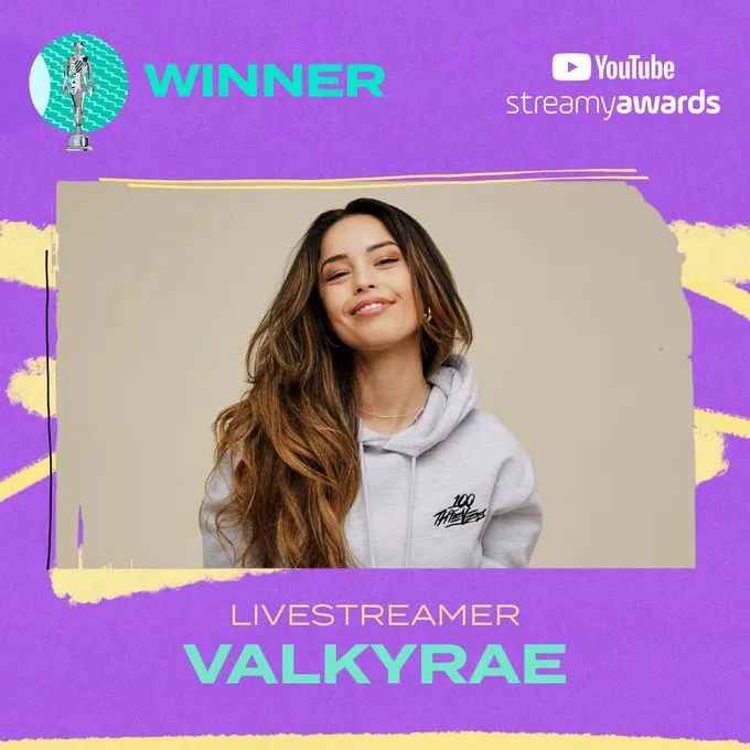 Valkyrae获得YouTube奖项
