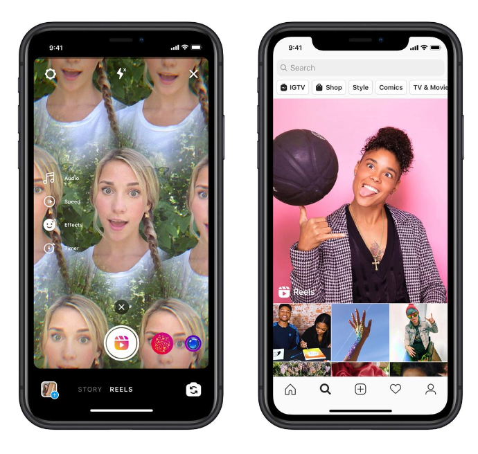 2020年8月5日，Instagram正式宣布推出Reels功能