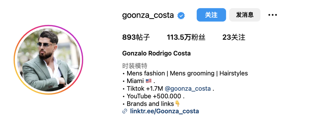 Gonzalo Rodrigo Costa的Instagram主页